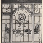 A historic image of Packhorse's stained glass window - still present today!